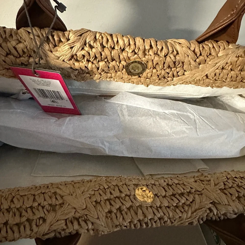 Vince Camuto Orla Tote Natural Straw - Picture 8 of 10